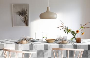 ekelund tischdecke block 090 145 x 300 cm 55% bio-baumwolle 45% bio-leinen