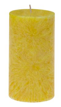 stumpenkerze gelb 50x90mm kerzenfarm hahn 100% pflanzliches stearin