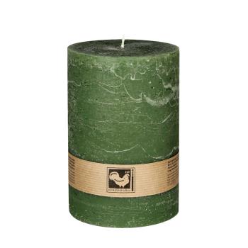 stumpenkerze dunkelgrün country rustikal Ø100x150mm kerzenfarm hahn 100% stearin