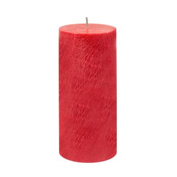 stumpenkerze rot 64x135mm kerzenfarm hahn 100% pflanzliches stearin