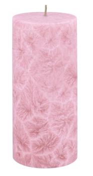 stumpenkerze pastellrosa 64x135mm kerzenfarm hahn 100% pflanzliches stearin