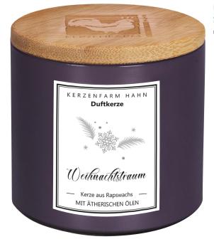kerzenfarm duftkerze im trendglas sand weihnachtstraum mit holzdeckel ca 19 std
