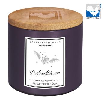 kerzenfarm duftkerze im trendglas sand weihnachtstraum mit holzdeckel ca 19 std