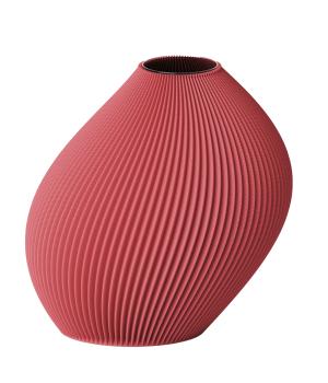 Preview: blumenvase bent 2 vase ruby red Ø 21 x 22 cm by recozy+