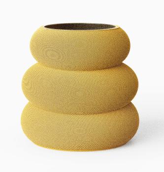blumenvase flow 2 vase golden orange Ø 15 x 15,5 cm by recozy+