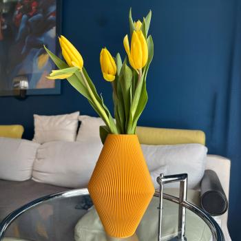 blumenvase cone 2 vase golden orange Ø 15 x 21,5 cm by recozy+