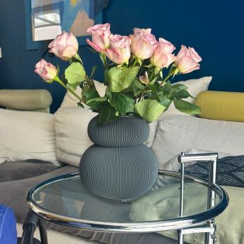 blumenvase origin 2 vase stone grey Ø 19,5 x 20,5 cm by recozy+