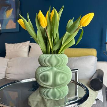 blumenvase halo 1 vase pistachio green Ø 19,5 x 20,5 cm by recozy+
