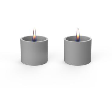 breeze 8 grey keramik duopack 2er set sicheres tischfeuer kerze tenderflame