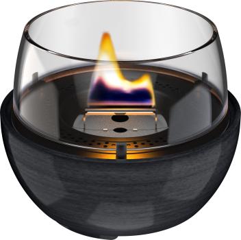 tulip 14 black reaktives porzellan tischfeuer tischkamin tenderflame Ø 14,1 x 12,5 cm