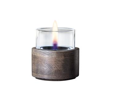 lotus 12 mocha holz tischfeuer tischkamin tenderflame Ø 12 x 12,5 cm