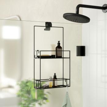 cubiko shower caddy black shower organiser by umbra black 023461-040