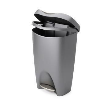 brim 50L tretmülleimer grey nickel by umbra 43 x 65 x 33 cm 1021550-1188
