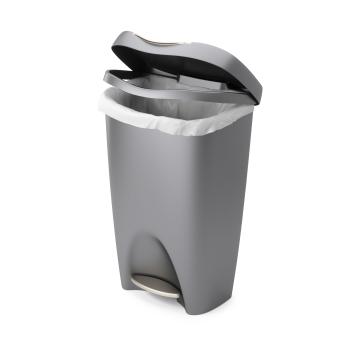 brim 50L tretmülleimer grey nickel by umbra 43 x 65 x 33 cm 1021550-1188