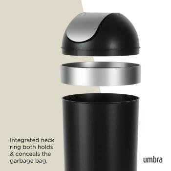 venti 62L mülleimer mit schwingdeckel by umbra ø 37 cm x 89 cm 1022664-047