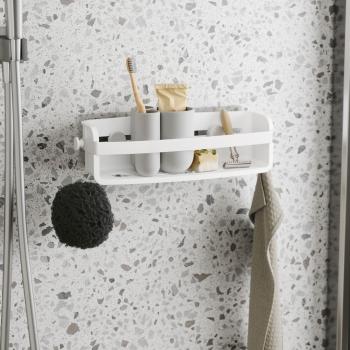 flex adhesive bin white by umbra 1021300-660 selbstklebende duschablage