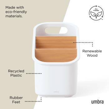 bellwood utensilienhalter 14x21x19cm umbra white natural 1022632-668