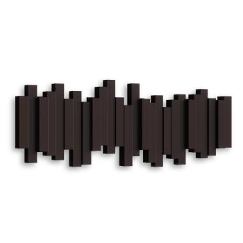 stäbchen garderobehaken kleiderhaken garderobe espresso 5 haken umbra 318211-213