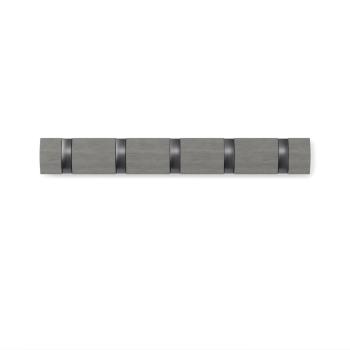 flip kleiderhaken garderobe by umbra grey / pewter 5 haken 318850-1045 aufhänger