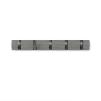 flip kleiderhaken garderobe by umbra grey / pewter 5 haken 318850-1045 aufhänger