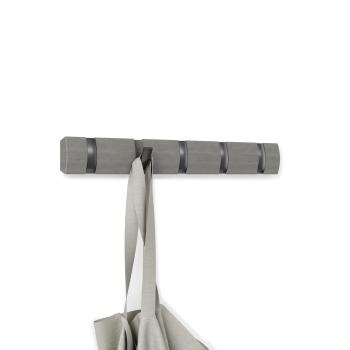 flip kleiderhaken garderobe by umbra grey / pewter 5 haken 318850-1045 aufhänger