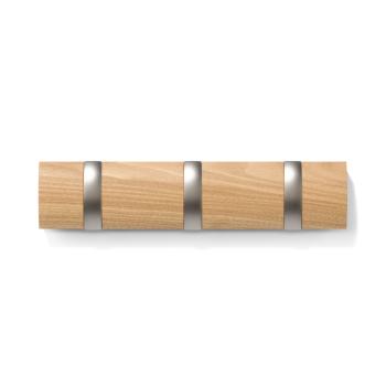 flip kleiderhaken garderobe by umbra natural 3 haken 318853-390 aufhänger