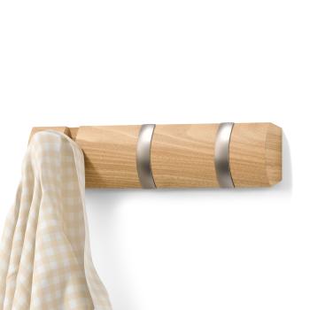 flip kleiderhaken garderobe by umbra natural 3 haken 318853-390 aufhänger