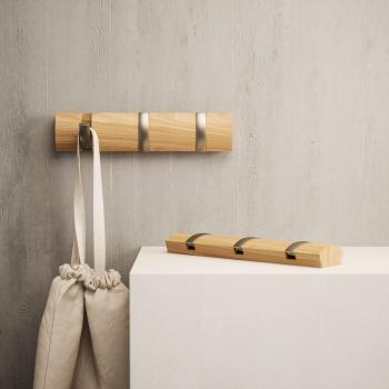 flip kleiderhaken garderobe by umbra natural 3 haken 318853-390 aufhänger