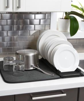 udry drying mat geschirrständer umbra black abtropfständer 330720-040