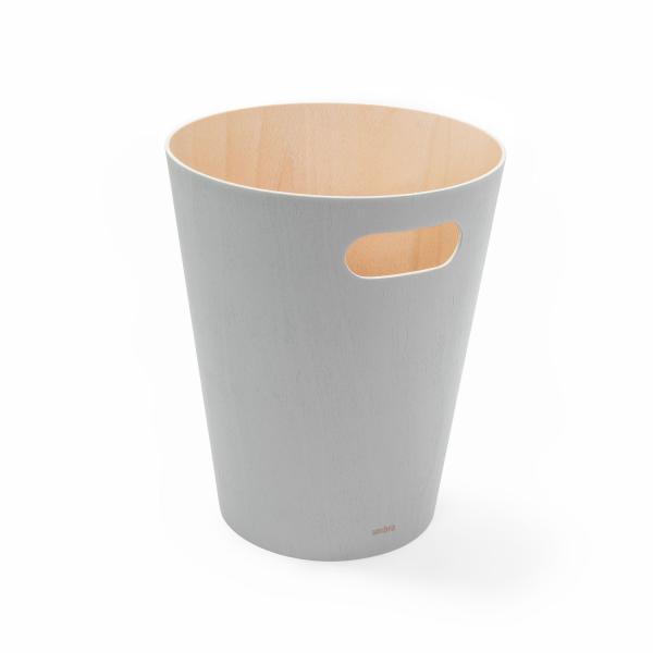 woodrow can grau schieferblau / natur papierkorb mülleimer by umbra 082780-1050