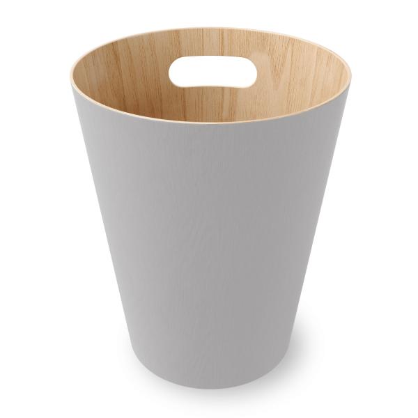 woodrow can grau schieferblau / natur papierkorb mülleimer by umbra 082780-1050