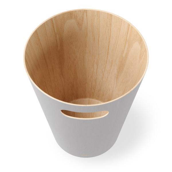 woodrow can grau schieferblau / natur papierkorb mülleimer by umbra 082780-1050