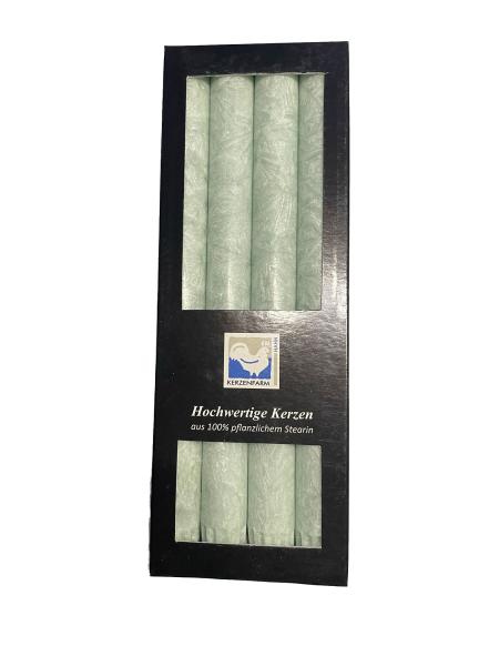 stabkerze mint 22x250mm kerzenfarm hahn 4er Set 100% pflanzliches stearin
