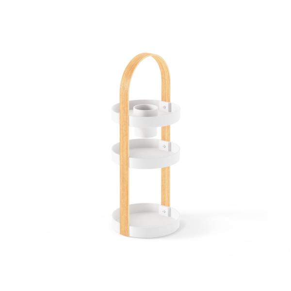 bellwood cosmetic organizer 3 etagen by umbra white natural 1015098-668