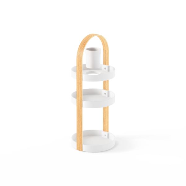 bellwood cosmetic organizer 3 etagen by umbra white natural 1015098-668