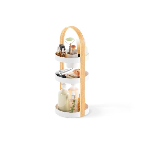 bellwood cosmetic organizer 3 etagen by umbra white natural 1015098-668