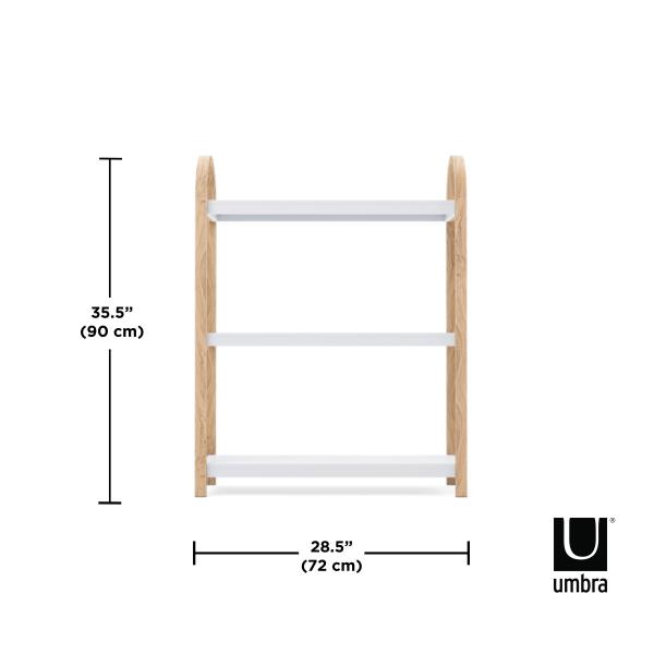 umbra bellwood regal standregal white natural aus bugholz 1016838-668