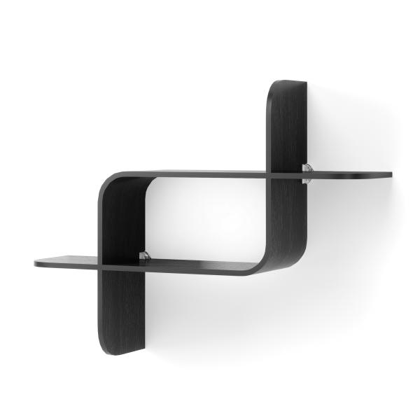 shelf montage wandregal schweberegal aus bugholz umbra black 1017571-040
