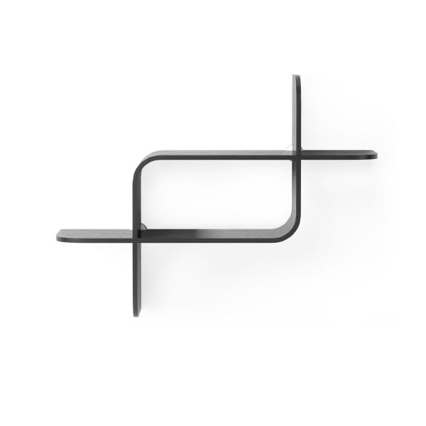 shelf montage wandregal schweberegal aus bugholz umbra black 1017571-040