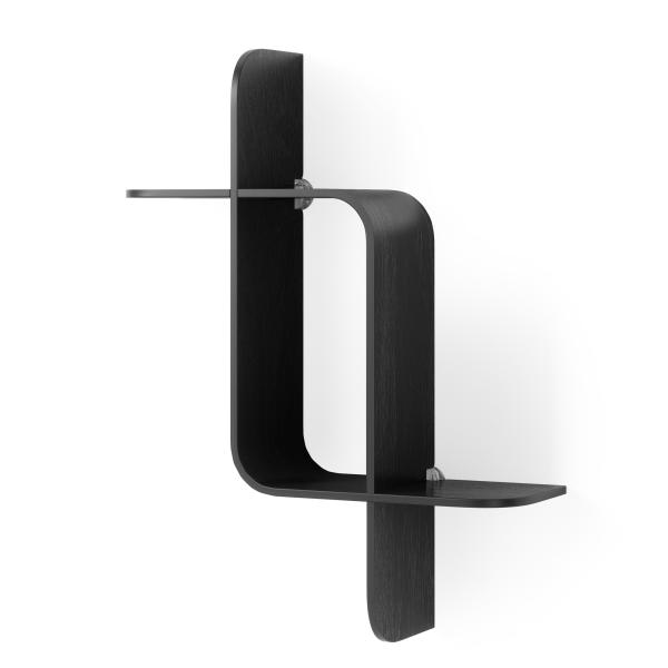 shelf montage wandregal schweberegal aus bugholz umbra black 1017571-040