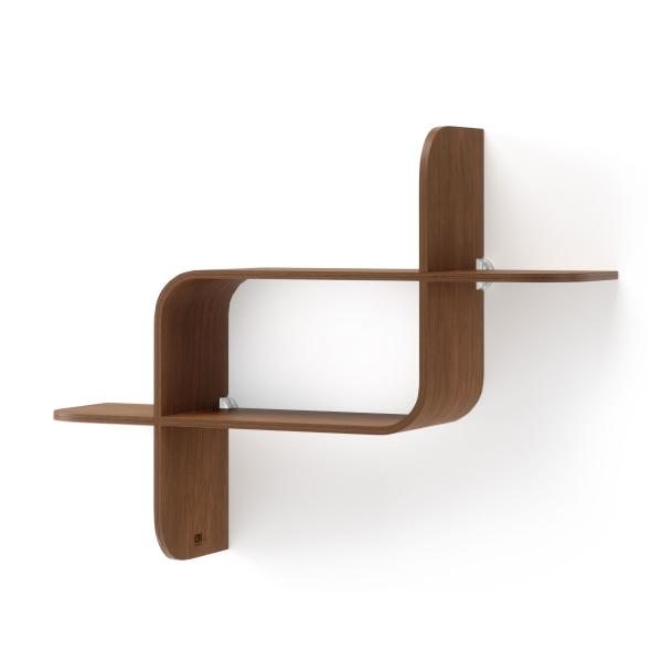 shelf montage wandregal schweberegal aus bugholz umbra light walnut 1017571-1055