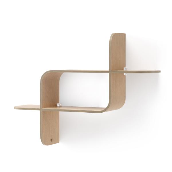 shelf montage wandregal schweberegal aus bugholz umbra natural 1017571-390