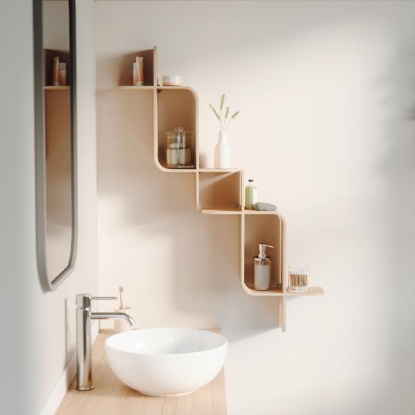 shelf montage wandregal schweberegal aus bugholz umbra natural 1017571-390