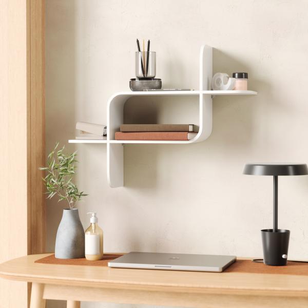shelf montage wandregal schweberegal aus bugholz umbra white 1017571-660
