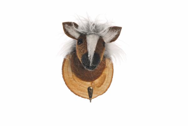kleiderhaken pferd ca 16 cm auf holzbasis by baden 2154780 garderobe