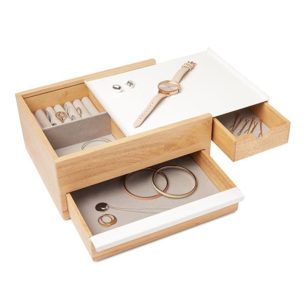 stowit jewelry box white natural weiss natur by umbra 290245-668 schmuckkasten