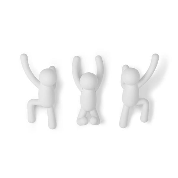 buddy hooks kleiderhaken by umbra white 3er set 318165-660 garderobe aufhänger