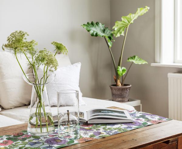 ekelund tischläufer tischdecke flora 35x140cm 100% bio-baumwolle