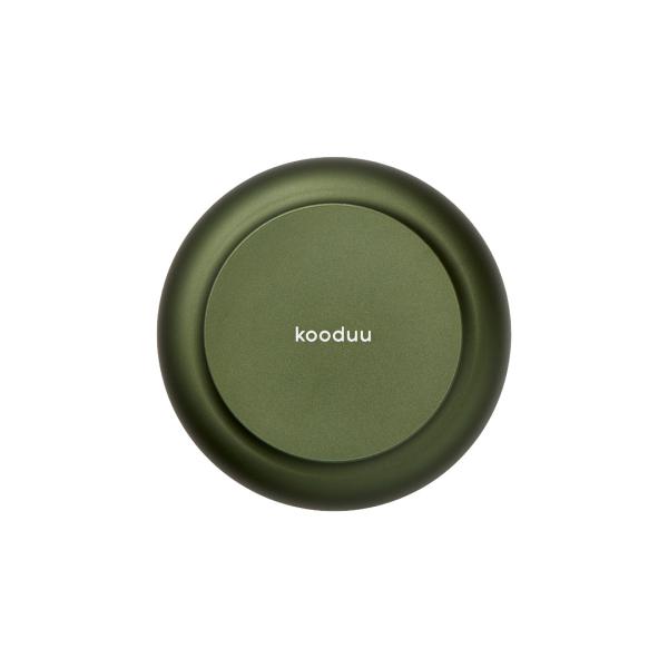 kooduu glow 08 green hochwertiges aluminium designer Windlicht mit rauchglas