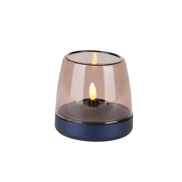kooduu glow 10 cobalt blue hochwertiges aluminium designer Windlicht m rauchglas
